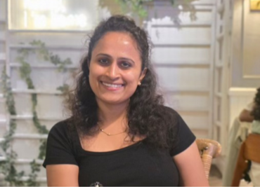 Srujana in black dress